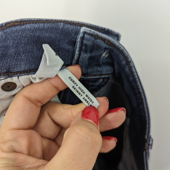 LOFT Curvy High Waist Cut Off Denim Jean Shorts - Picture 6 of 8